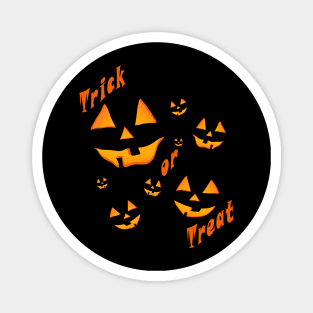 Halloween Trick or Treat Jack-O-Lanterns or Jack-O’Lanterns smiling Magnet